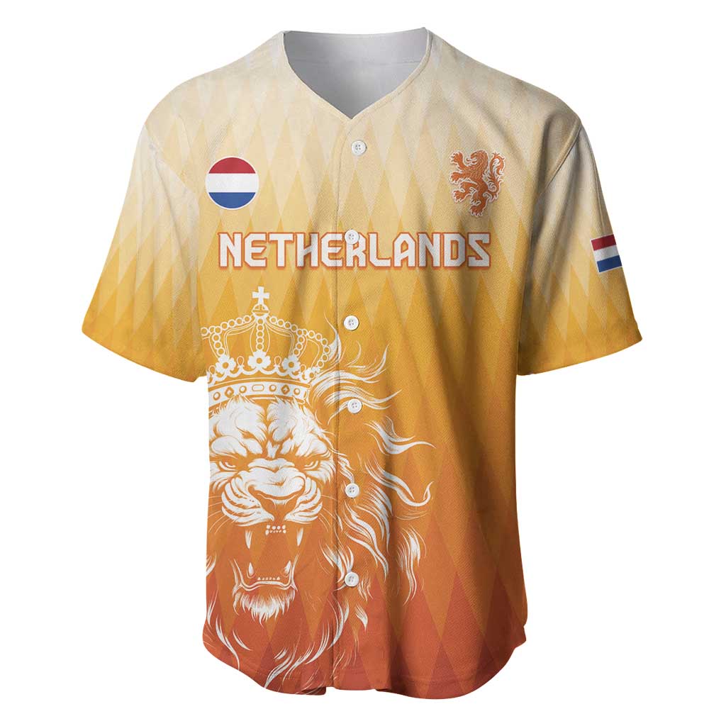 Custom Netherlands 2024 Football Baseball Jersey Go Champions Oranje Lions LT05 - Wonder Print Shop