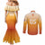 Custom Netherlands 2024 Football Couples Matching Mermaid Dress and Long Sleeve Button Shirt Go Champions Oranje Lions