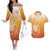 Custom Netherlands 2024 Football Couples Matching Off The Shoulder Long Sleeve Dress and Hawaiian Shirt Go Champions Oranje Lions LT05 - Wonder Print Shop