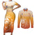 Custom Netherlands 2024 Football Couples Matching Short Sleeve Bodycon Dress and Long Sleeve Button Shirt Go Champions Oranje Lions LT05 - Wonder Print Shop