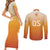 Custom Netherlands 2024 Football Couples Matching Short Sleeve Bodycon Dress and Long Sleeve Button Shirt Go Champions Oranje Lions LT05 - Wonder Print Shop