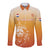 Custom Netherlands 2024 Football Long Sleeve Button Shirt Go Champions Oranje Lions LT05 - Wonder Print Shop