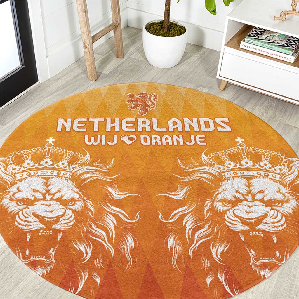 Netherlands 2024 Football Round Carpet Go Champions Oranje Lions