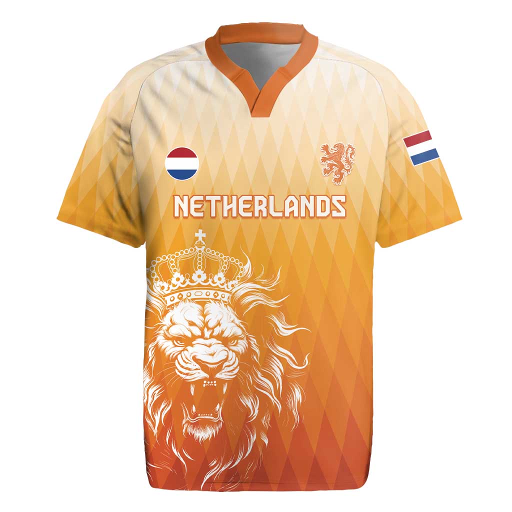 Custom Netherlands 2024 Football Rugby Jersey Go Champions Oranje Lions