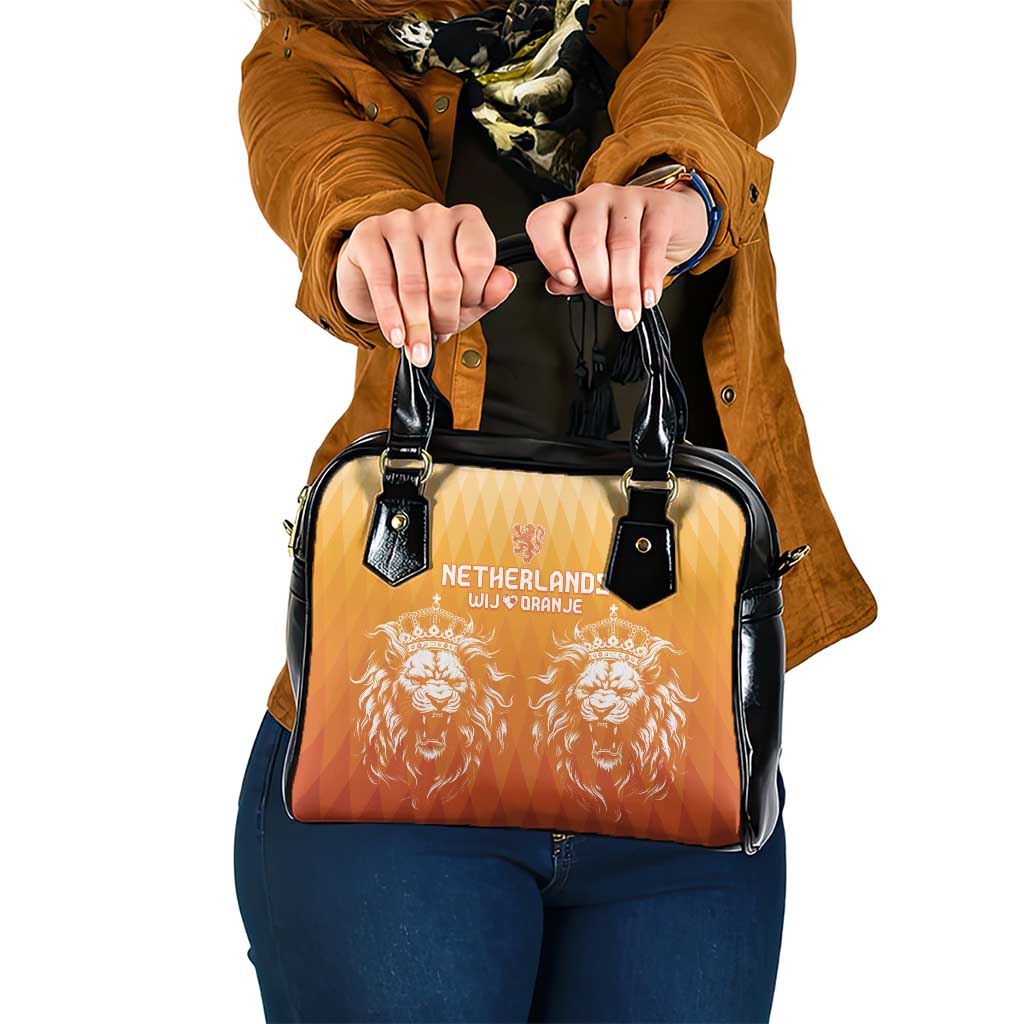 Netherlands 2024 Football Shoulder Handbag Go Champions Oranje Lions