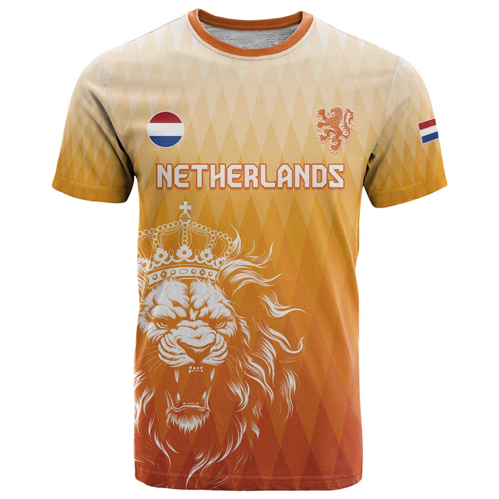 Custom Netherlands 2024 Football T Shirt Go Champions Oranje Lions