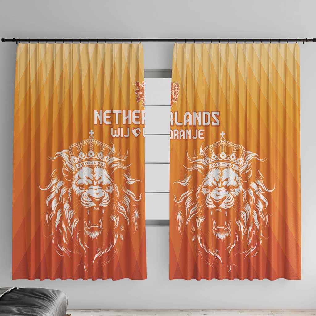 Netherlands 2024 Football Window Curtain Go Champions Oranje Lions