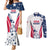 Custom USA Rugby 2024 Couples Matching Mermaid Dress and Long Sleeve Button Shirt Eagles Reigns Supreme White Version