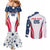 Custom USA Rugby 2024 Couples Matching Mermaid Dress and Long Sleeve Button Shirt Eagles Reigns Supreme White Version