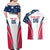 Custom USA Rugby 2024 Couples Matching Off Shoulder Maxi Dress and Hawaiian Shirt Eagles Reigns Supreme White Version LT05 - Wonder Print Shop