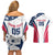 Custom USA Rugby 2024 Couples Matching Off Shoulder Short Dress and Hawaiian Shirt Eagles Reigns Supreme White Version LT05 - Wonder Print Shop