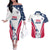 Custom USA Rugby 2024 Couples Matching Off The Shoulder Long Sleeve Dress and Hawaiian Shirt Eagles Reigns Supreme White Version LT05 - Wonder Print Shop