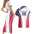 Custom USA Rugby 2024 Couples Matching Short Sleeve Bodycon Dress and Hawaiian Shirt Eagles Reigns Supreme White Version LT05 - Wonder Print Shop