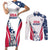 Custom USA Rugby 2024 Couples Matching Short Sleeve Bodycon Dress and Long Sleeve Button Shirt Eagles Reigns Supreme White Version LT05 - Wonder Print Shop