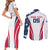 Custom USA Rugby 2024 Couples Matching Short Sleeve Bodycon Dress and Long Sleeve Button Shirt Eagles Reigns Supreme White Version LT05 - Wonder Print Shop