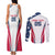 Custom USA Rugby 2024 Couples Matching Tank Maxi Dress and Long Sleeve Button Shirt Eagles Reigns Supreme White Version LT05 - Wonder Print Shop