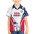 Custom USA Rugby 2024 Family Matching Long Sleeve Bodycon Dress and Hawaiian Shirt Eagles Reigns Supreme White Version LT05 - Wonder Print Shop