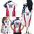 Custom USA Rugby 2024 Family Matching Off The Shoulder Long Sleeve Dress and Hawaiian Shirt Eagles Reigns Supreme White Version LT05 - Wonder Print Shop