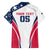 Custom USA Rugby 2024 Family Matching Off The Shoulder Long Sleeve Dress and Hawaiian Shirt Eagles Reigns Supreme White Version LT05 - Wonder Print Shop