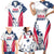 Custom USA Rugby 2024 Family Matching Short Sleeve Bodycon Dress and Hawaiian Shirt Eagles Reigns Supreme White Version LT05 - Wonder Print Shop