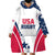 Custom USA Rugby 2024 Wearable Blanket Hoodie Eagles Reigns Supreme White Version