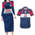 Custom USA Rugby 2024 Couples Matching Long Sleeve Bodycon Dress and Hawaiian Shirt Eagles Reigns Supreme Blue Version LT05 - Wonder Print Shop