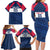 Custom USA Rugby 2024 Family Matching Long Sleeve Bodycon Dress and Hawaiian Shirt Eagles Reigns Supreme Blue Version LT05 - Wonder Print Shop