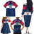 Custom USA Rugby 2024 Family Matching Off The Shoulder Long Sleeve Dress and Hawaiian Shirt Eagles Reigns Supreme Blue Version LT05 - Wonder Print Shop