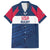 Custom USA Rugby 2024 Family Matching Off The Shoulder Long Sleeve Dress and Hawaiian Shirt Eagles Reigns Supreme Blue Version LT05 - Wonder Print Shop