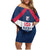 Custom USA Rugby 2024 Family Matching Off Shoulder Short Dress and Hawaiian Shirt Eagles Reigns Supreme Blue Version LT05 - Wonder Print Shop