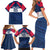 Custom USA Rugby 2024 Family Matching Short Sleeve Bodycon Dress and Hawaiian Shirt Eagles Reigns Supreme Blue Version LT05 - Wonder Print Shop