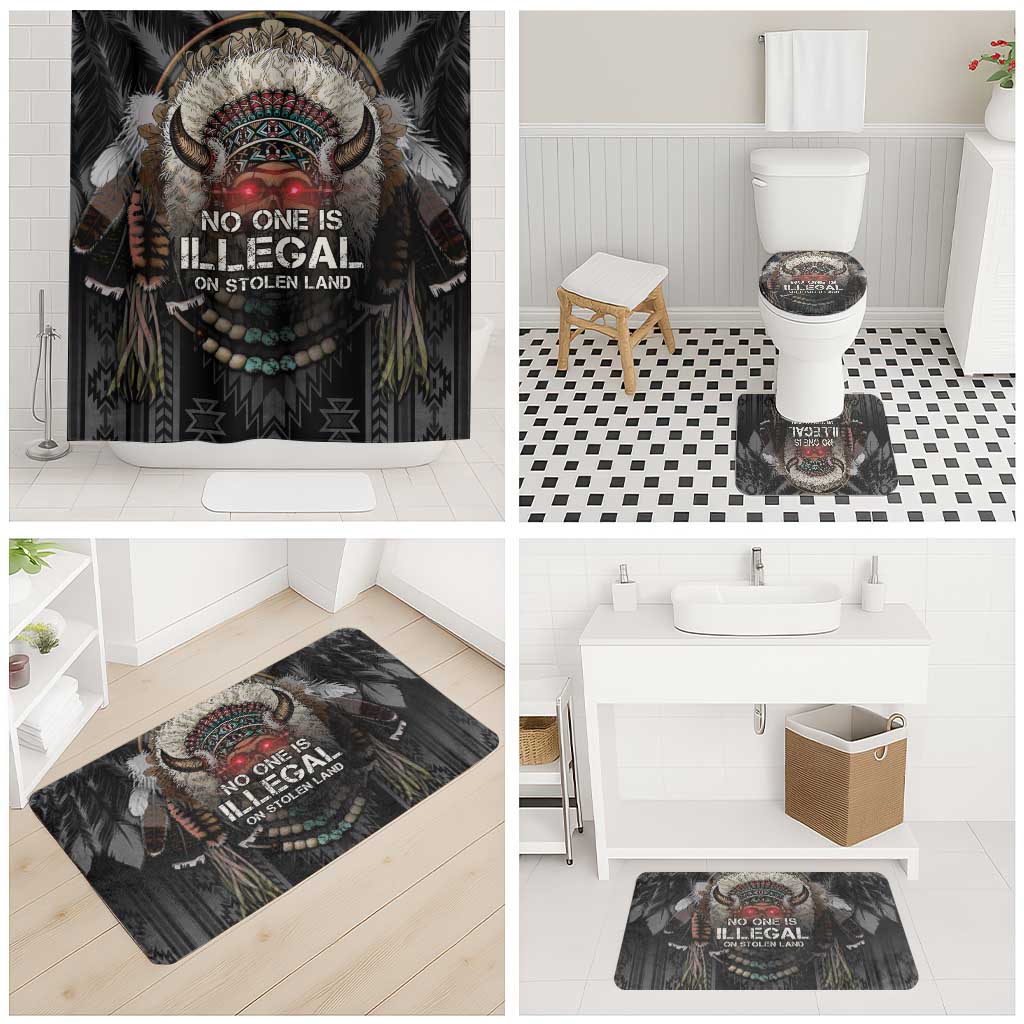 Native American Bathroom Set No One Is Illegal On Stolen Land