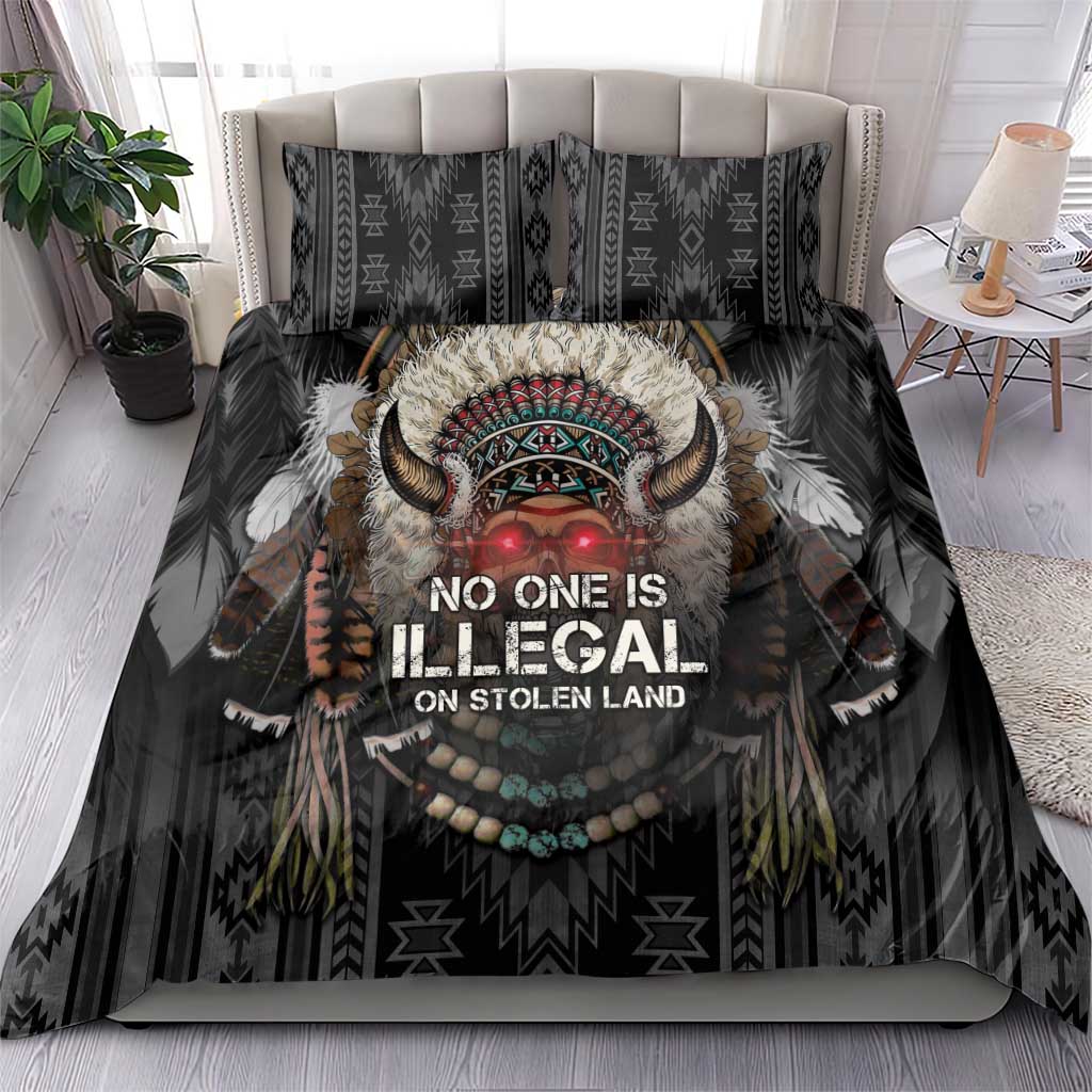 Native American Bedding Set No One Is Illegal On Stolen Land