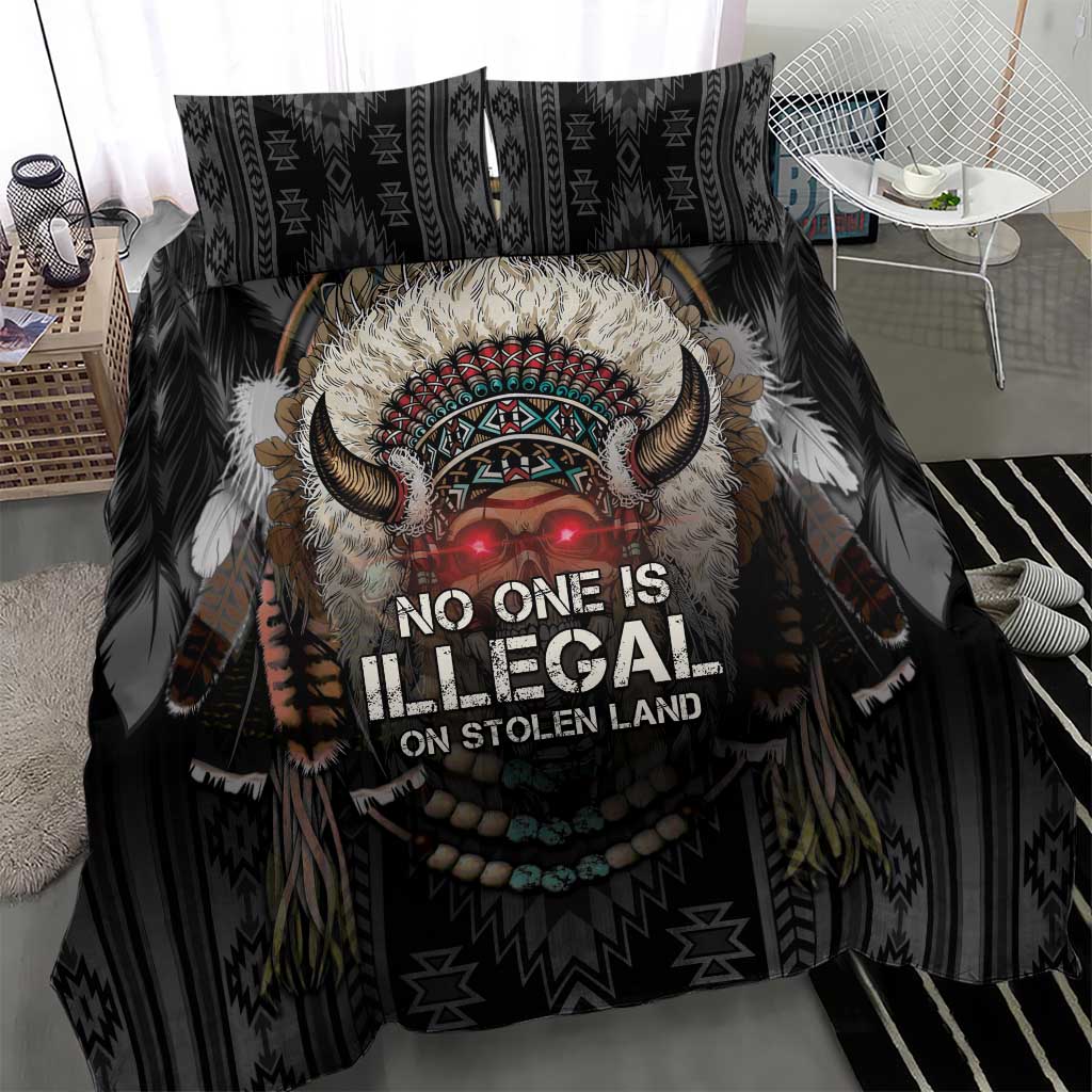 Native American Bedding Set No One Is Illegal On Stolen Land