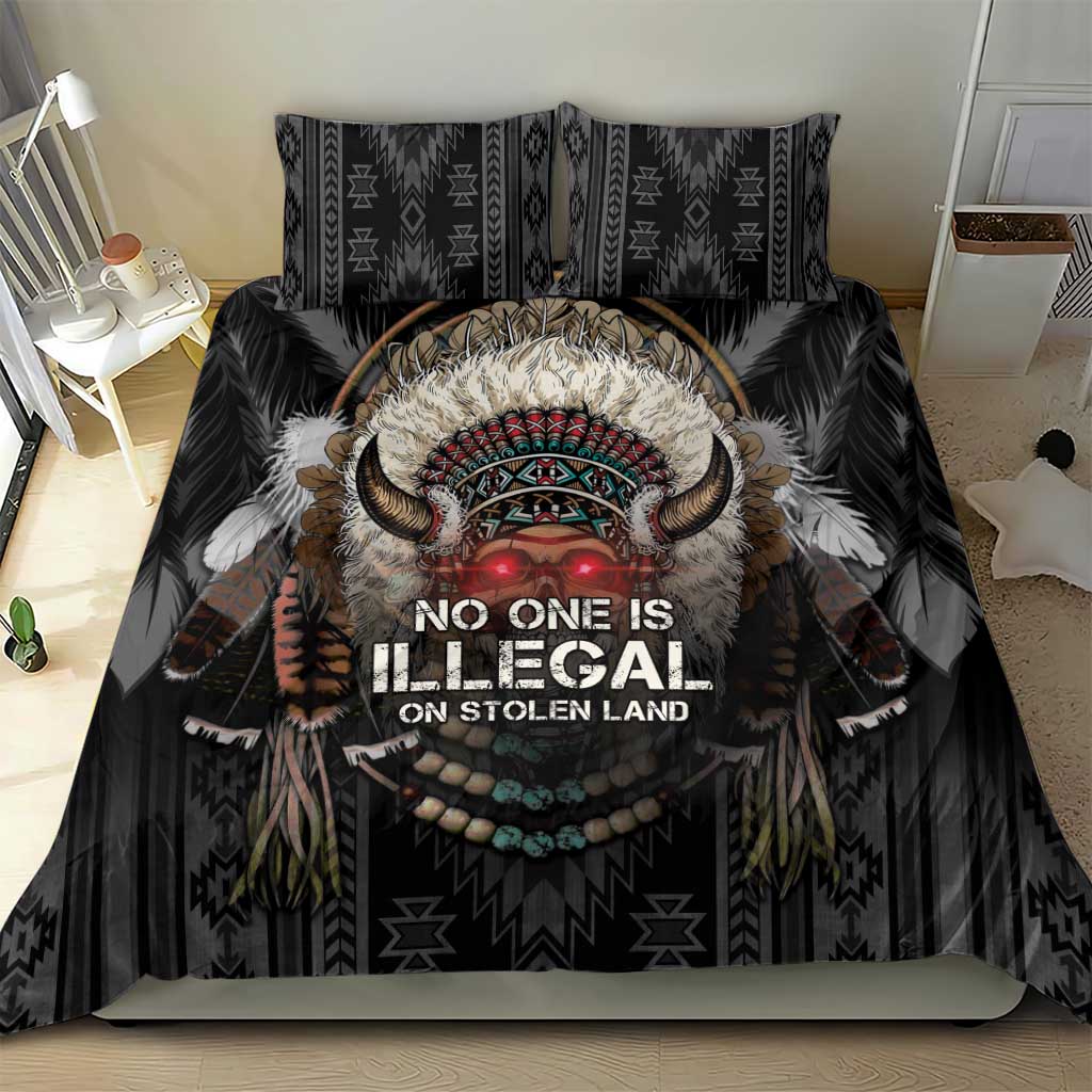 Native American Bedding Set No One Is Illegal On Stolen Land