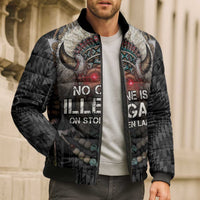 Native American Bomber Puffer Jacket No One Is Illegal On Stolen Land