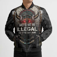 Native American Bomber Puffer Jacket No One Is Illegal On Stolen Land