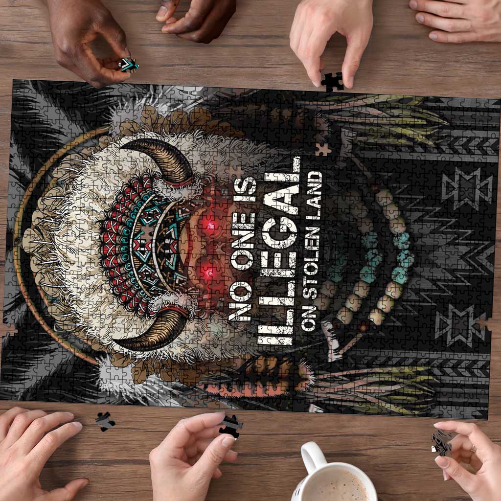 Native American Puzzle No One Is Illegal On Stolen Land