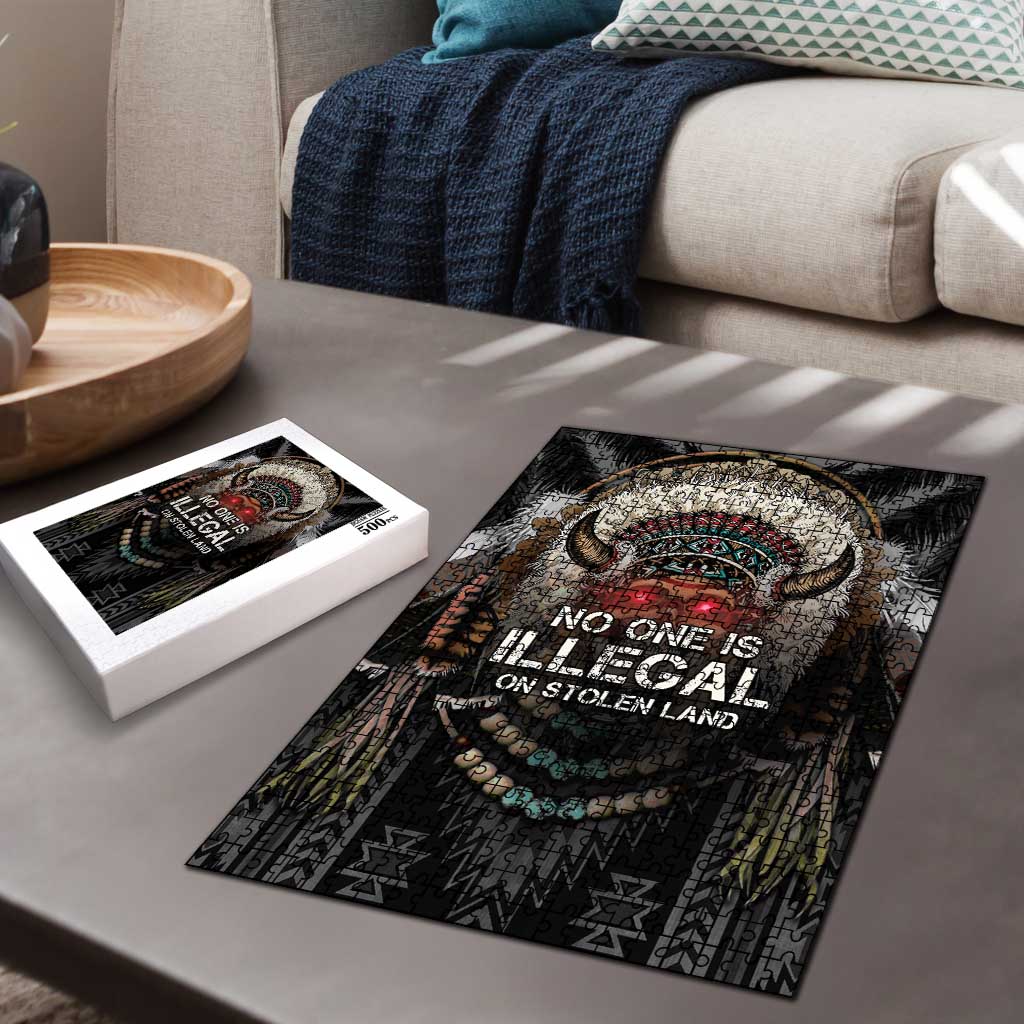 Native American Puzzle No One Is Illegal On Stolen Land