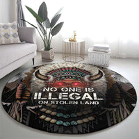 Native American Round Carpet No One Is Illegal On Stolen Land