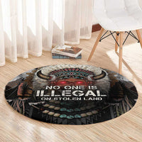 Native American Round Carpet No One Is Illegal On Stolen Land