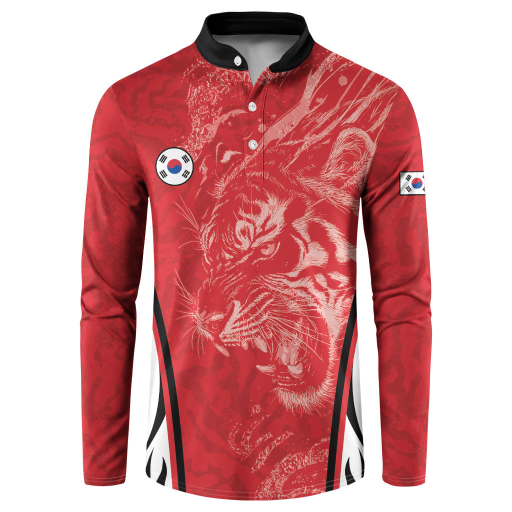 Custom South Korea Football 2026 Button Sweatshirt Taegeuk Warriors Spirit Sporty Style