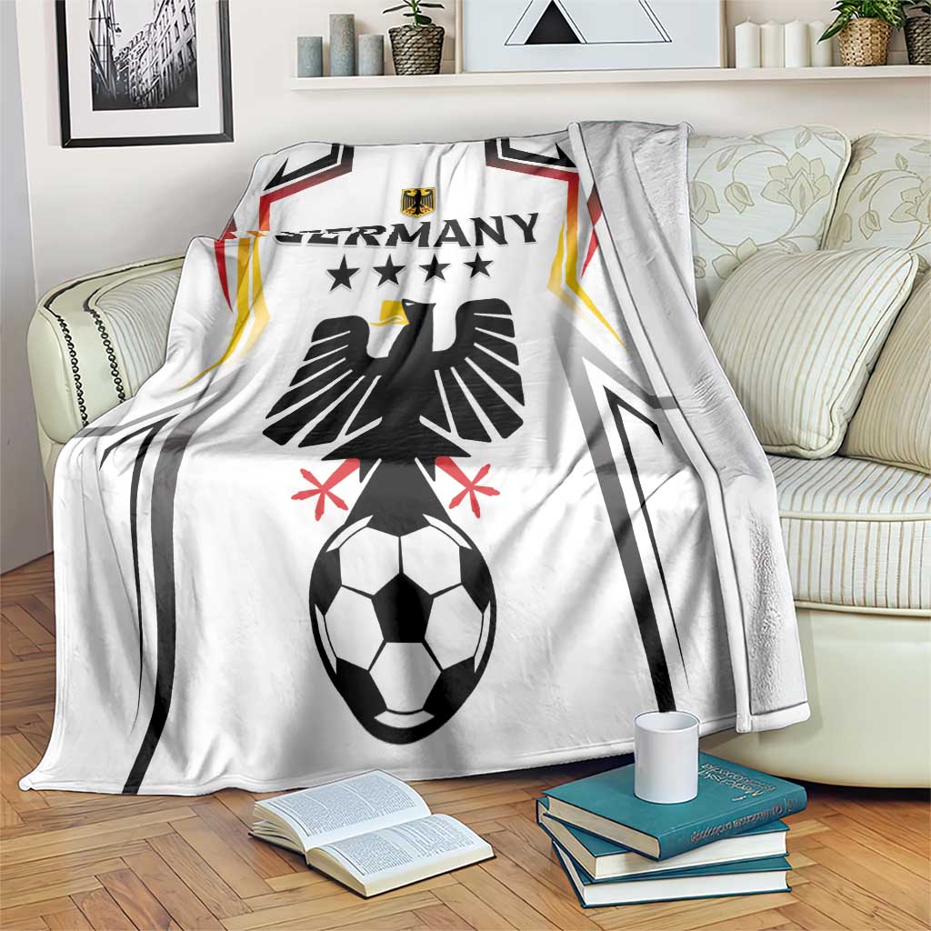 Custom Germany 2024 Football Blanket Go Champions Nationalelf White Version