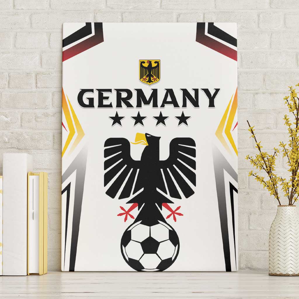 Germany 2024 Football Canvas Wall Art Go Champions Nationalelf White Version LT05 - Wonder Print Shop