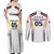 Custom Germany 2024 Football Couples Matching Off Shoulder Maxi Dress and Long Sleeve Button Shirt Go Champions Nationalelf White Version LT05 - Wonder Print Shop