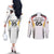 Custom Germany 2024 Football Couples Matching Off The Shoulder Long Sleeve Dress and Long Sleeve Button Shirt Go Champions Nationalelf White Version