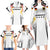 Custom Germany 2024 Football Family Matching Long Sleeve Bodycon Dress and Hawaiian Shirt Go Champions Nationalelf White Version LT05 - Wonder Print Shop