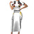 Custom Germany 2024 Football Family Matching Short Sleeve Bodycon Dress and Hawaiian Shirt Go Champions Nationalelf White Version LT05 - Wonder Print Shop