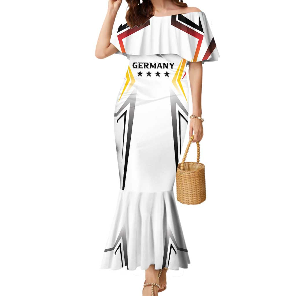 Custom Germany 2024 Football Mermaid Dress Go Champions Nationalelf White Version LT05 - Wonder Print Shop