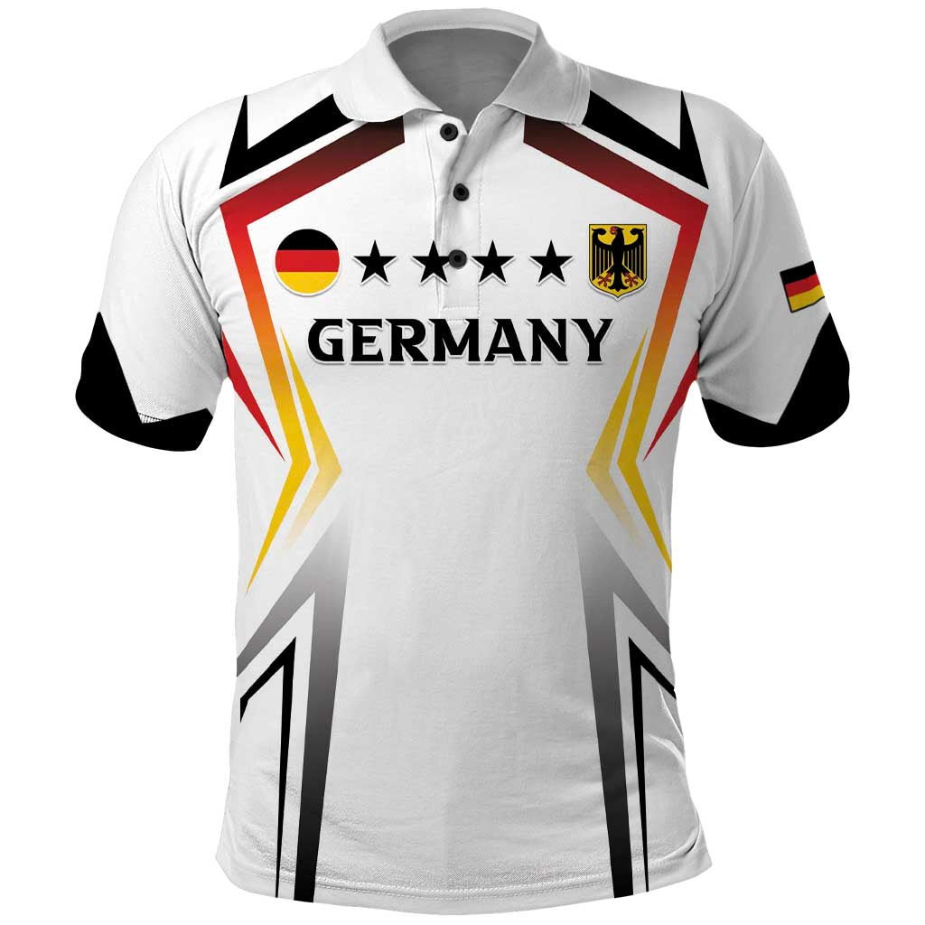 Custom Germany 2024 Football Polo Shirt Go Champions Nationalelf White Version LT05 - Wonder Print Shop